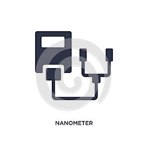 nanometer icon on white background. Simple element illustration from measurement concept photo