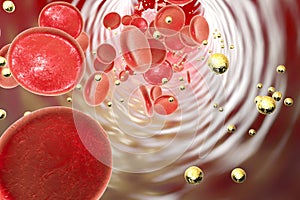 Nanoparticles in blood photo