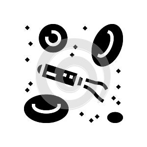 nanorobotics modern technology glyph icon vector illustration