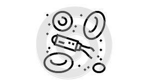 nanorobotics modern technology line icon animation