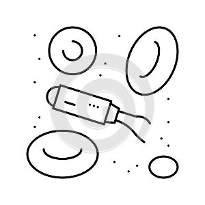 nanorobotics modern technology line icon vector illustration