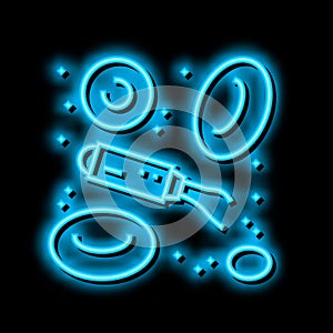 nanorobotics modern technology neon glow icon illustration