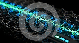 Nanoscale energy transfer across a molecular lattice