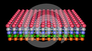 Nanosheets , molecular layers . 3d render illustration