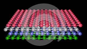 Nanosheets , molecular layers . 3d render illustration View 7