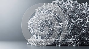 Nanotech silver molecular structure background