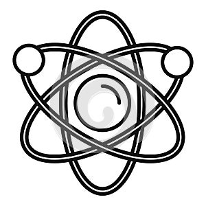 Nanotechnology atom icon, outline style