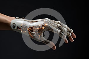 nanotechnology concept: neuroprosthetic interface