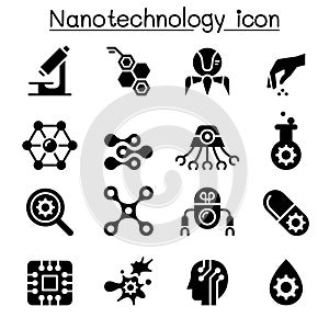 Nanotechnology icon set