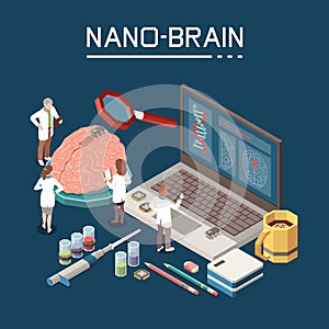 Nanotechnology Isometric Composition