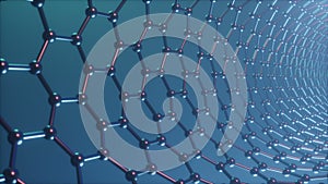 Nanotechnology like scientific background. Hexagonal surface. Graphene atom nanostructure, carbon surface, durable