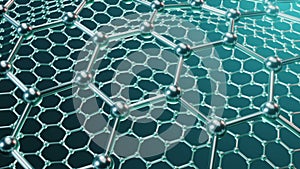 Nanotechnology like scientific background. Hexagonal surface. Graphene atom nanostructure, carbon surface, durable