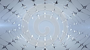 Nanotechnology white structure 3D render