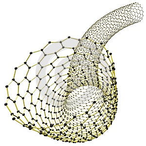 Nanotube, 3d illustration