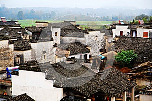 Nanping Village , a famous Huizhou type ancient architecture in China photo