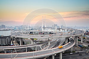 Nanpu bridge in sunset