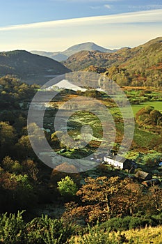 Nant Gynant valley farm, Snowdonia, North Wales