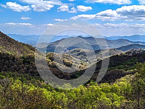 Nantahala national forest scenic mountain ovelook in north carolina