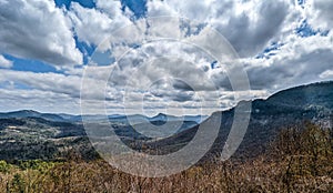 Nantahala national forest scenic mountain ovelook in north carolina