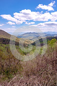 Nantahala national forest scenic mountain ovelook in north carolina