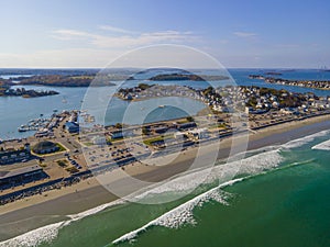 Nantasket Beach aerial view, Hull, MA, USA