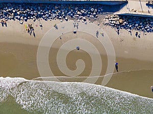 Nantasket Beach aerial view, Hull, MA, USA