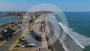 Nantasket Beach aerial view, Hull, Massachusetts, USA