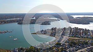 Nantasket Beach aerial view, Hull, Massachusetts, USA