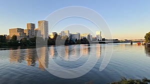 Nantes in the morning at sunrise