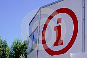 Office de tourisme i round sign logo on  france agency to French tourism office