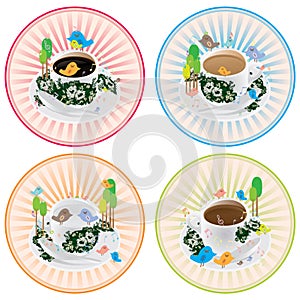 Nanyang coaster cup pad set