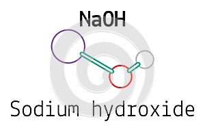 NaOH sodium hydroxide molecule