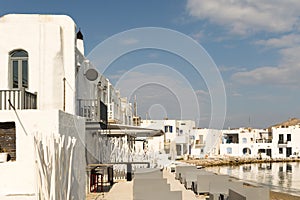 Naousa landscape in the morning at Paros island in Greece.