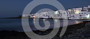 Naoussa at dusk. Paros, Greece