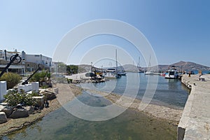 Naoussa village and harbor - Aegean Sea - Paros Cyclades island - Greece