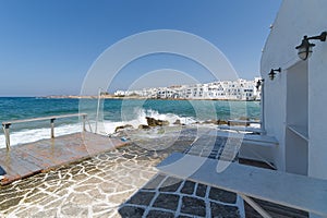 Naoussa village and harbor - Aegean Sea - Paros Cyclades island - Greece