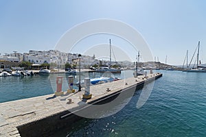 Naoussa village and harbor - Aegean Sea - Paros Cyclades island - Greece