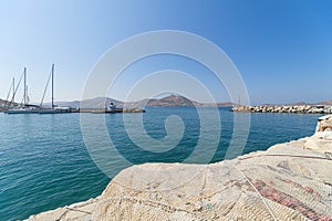 Naoussa village and harbor - Aegean Sea - Paros Cyclades island - Greece