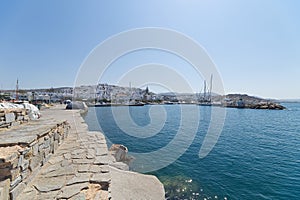 Naoussa village and harbor - Aegean Sea - Paros Cyclades island - Greece