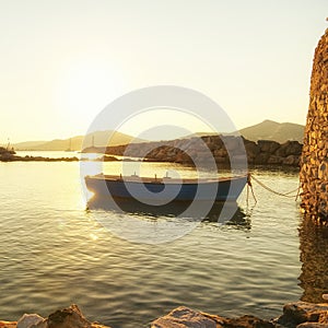 Naoussa village and harbor - Aegean Sea - Paros Cyclades island - Greece