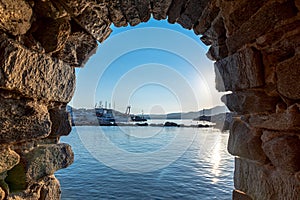 Naoussa village and harbor - Aegean Sea - Paros Cyclades islands - Greece