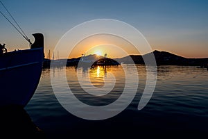 Naoussa village and harbor - Aegean Sea - Paros Cyclades islands - Greece