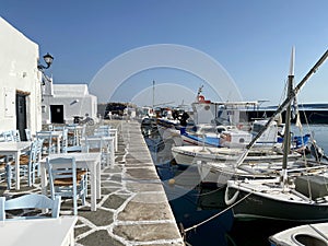 Naoussa village on the island of Paros in Greece