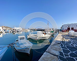 Naoussa village on the island of Paros in Greece