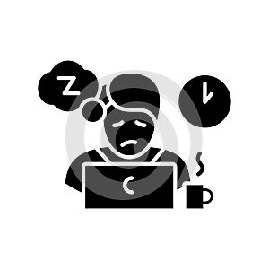 Daily nap need glyph icon