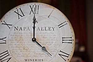 Napa Valley Wineries Clock