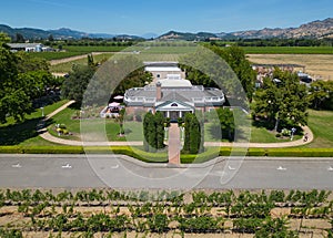 Monticello, Napa Valley winery from the air