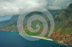 Napali Coast Aerial, Kauai photo