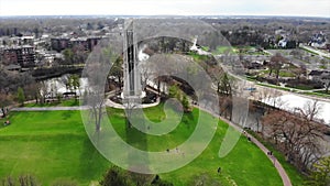 Naperville, Illinois, Aerial View, Millennium Carillon, Downtown