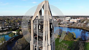 Naperville, Illinois, Downtown, Millennium Carillon, Aerial View